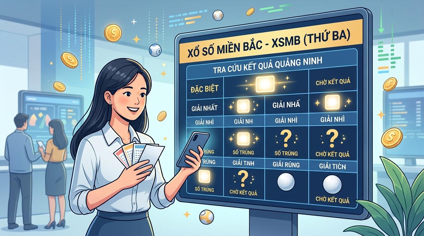 Chi tiết bảng kết quả xổ số kiến thiết miền Bắc đài Quảng Ninh ngày Thứ 3