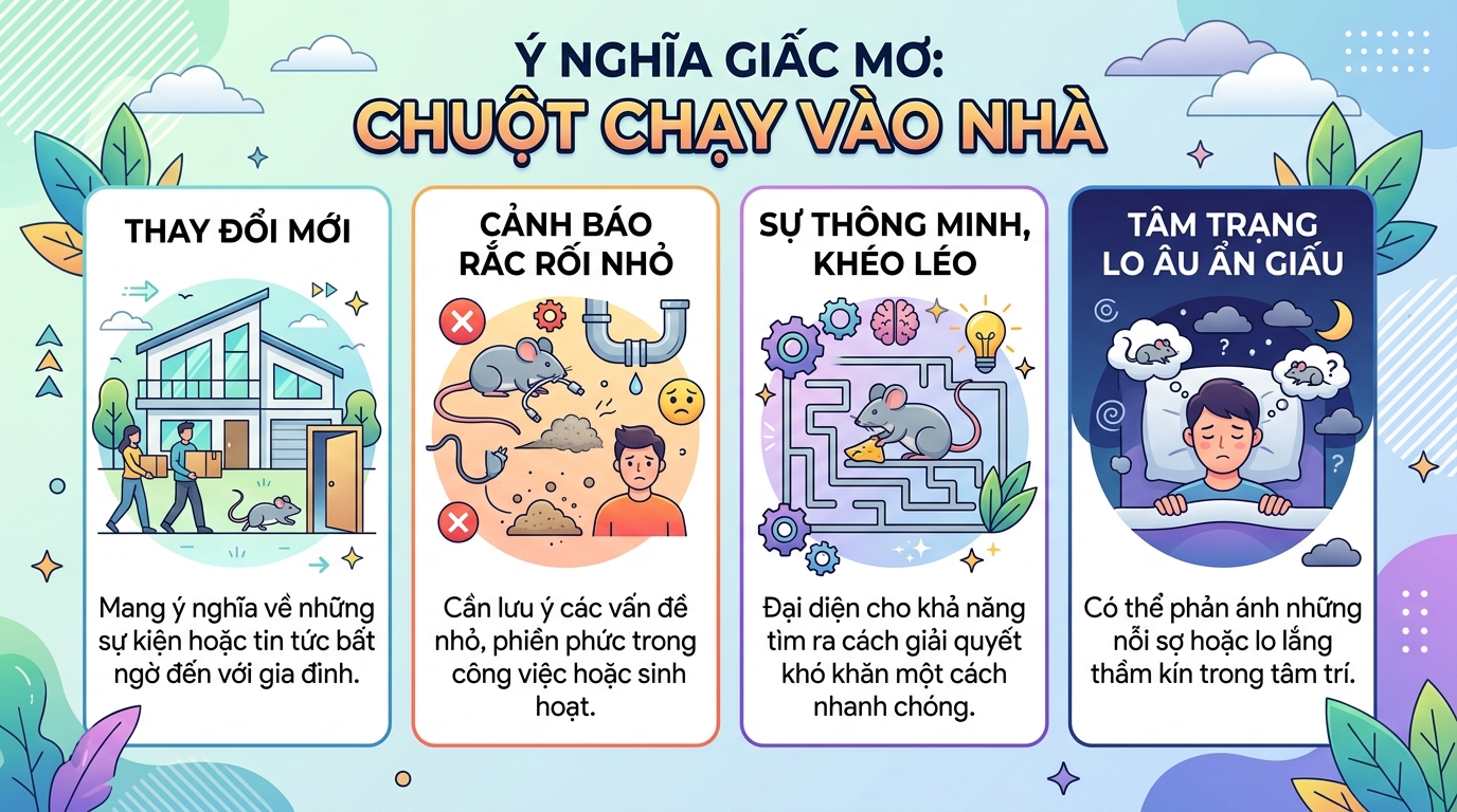 Mơ thấy chuột chạy vào nhà là điềm báo gì