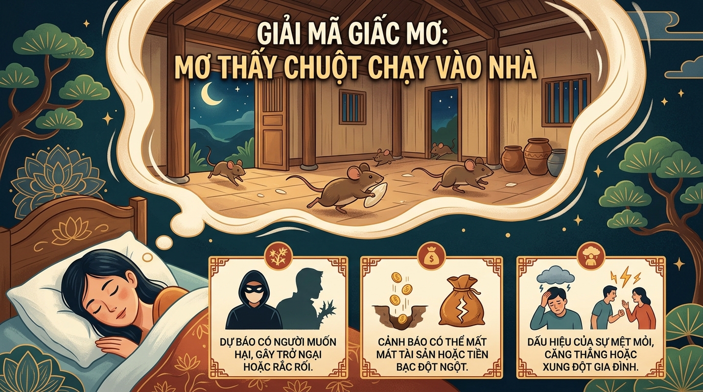Ngủ mơ thấy chuột chạy vào nhà