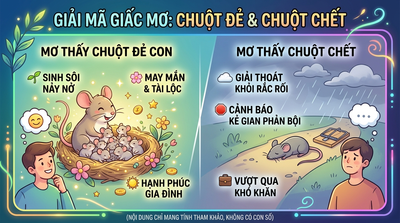 Giải mã giấc mơ thấy chuột đẻ con và chuột chết