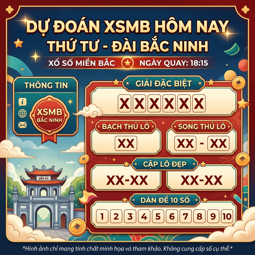 Dự đoán xổ số Bắc Ninh miền Bắc thứ 4