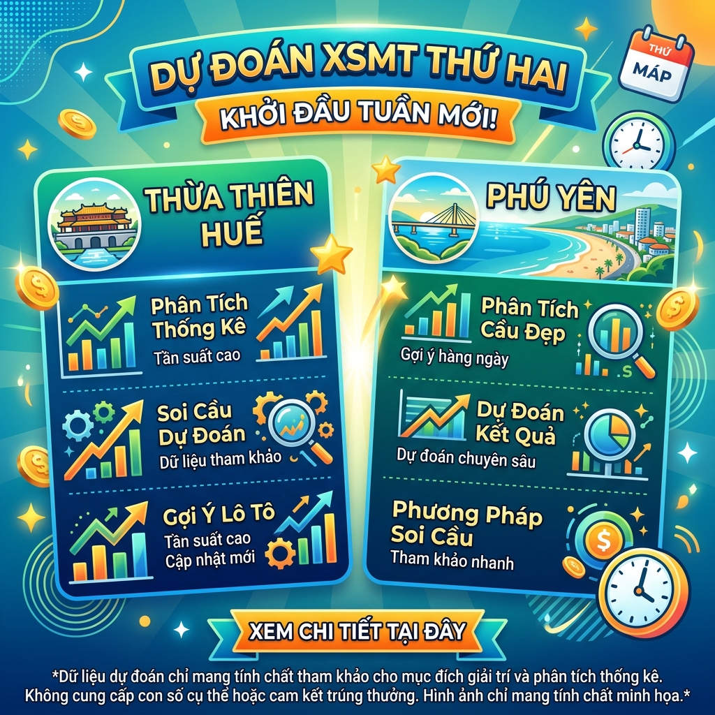 Dự đoán xổ số miền Trung thứ 2 Thừa Thiên Huế Phú Yên