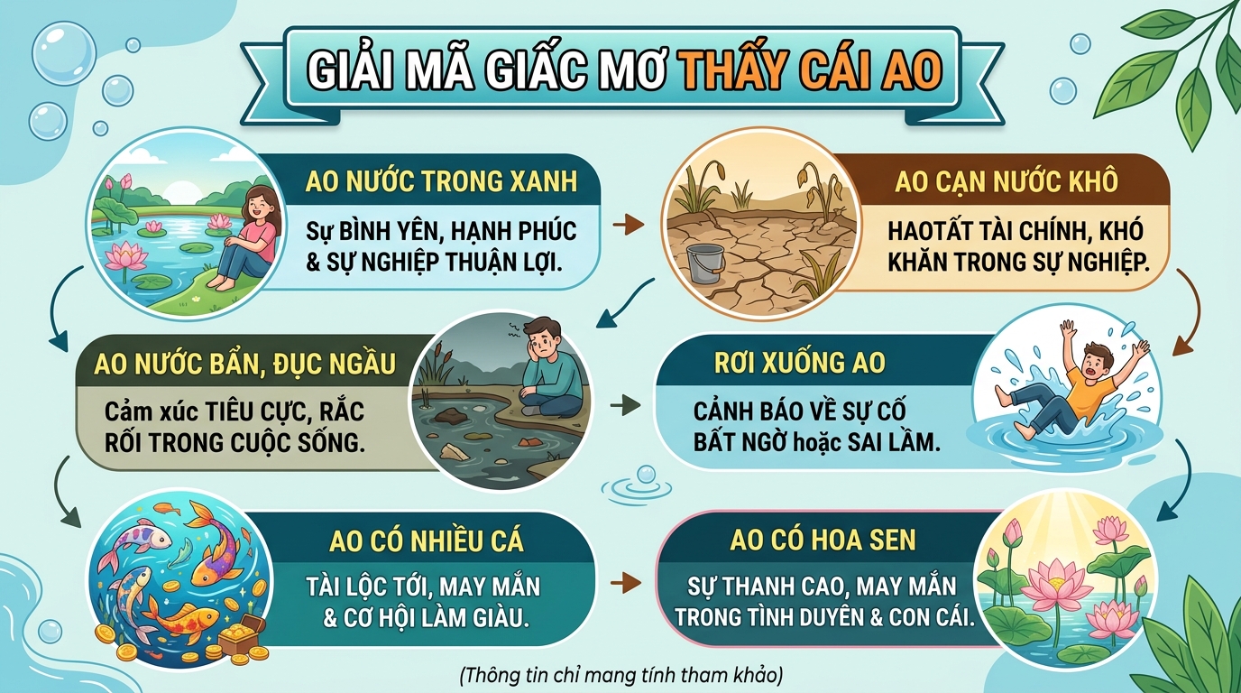 Giải mã giấc mơ thấy ao nước
