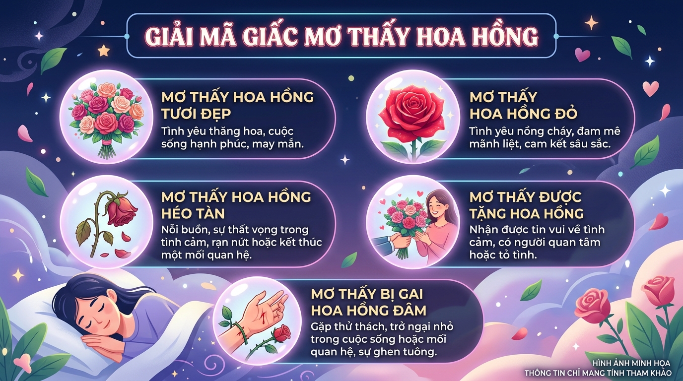 Giải mã giấc mơ thấy hoa hồng