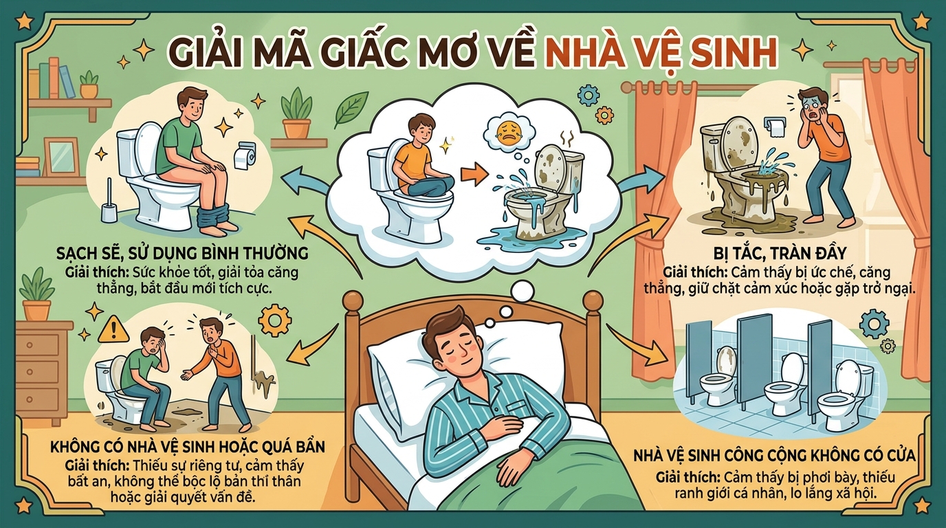 Giải mã giấc mơ thấy nhà vệ sinh