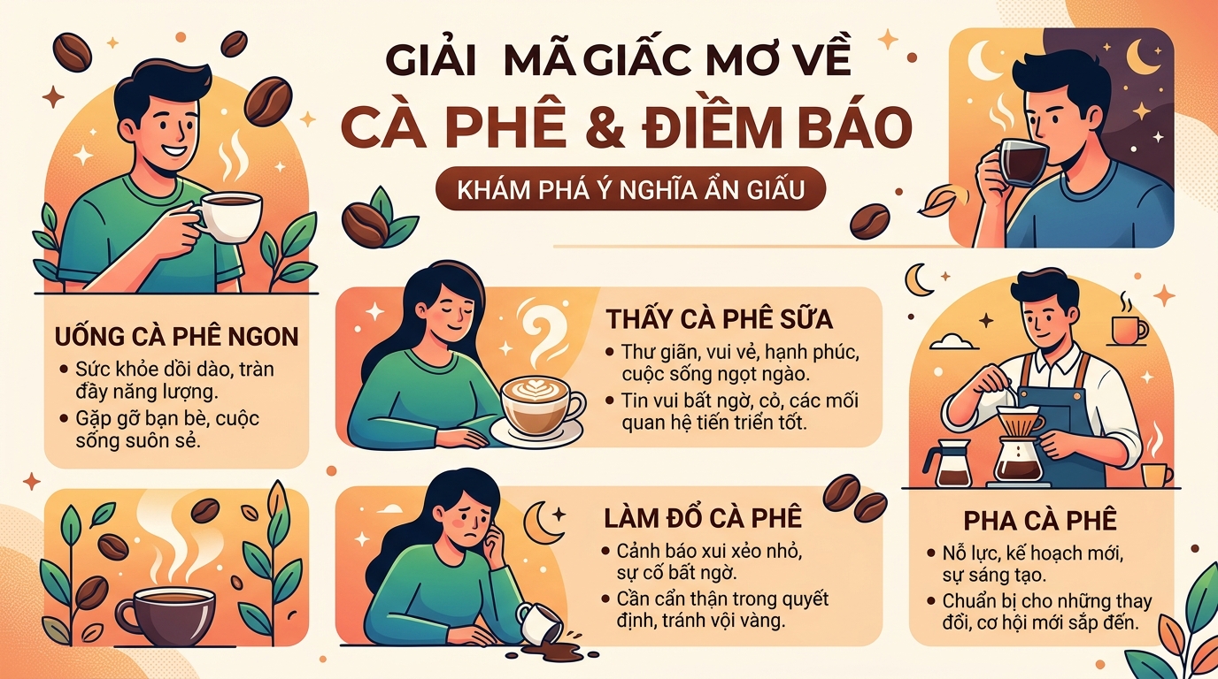 Giải mã giấc mơ thấy cà phê, điềm báo nằm mơ thấy cafe