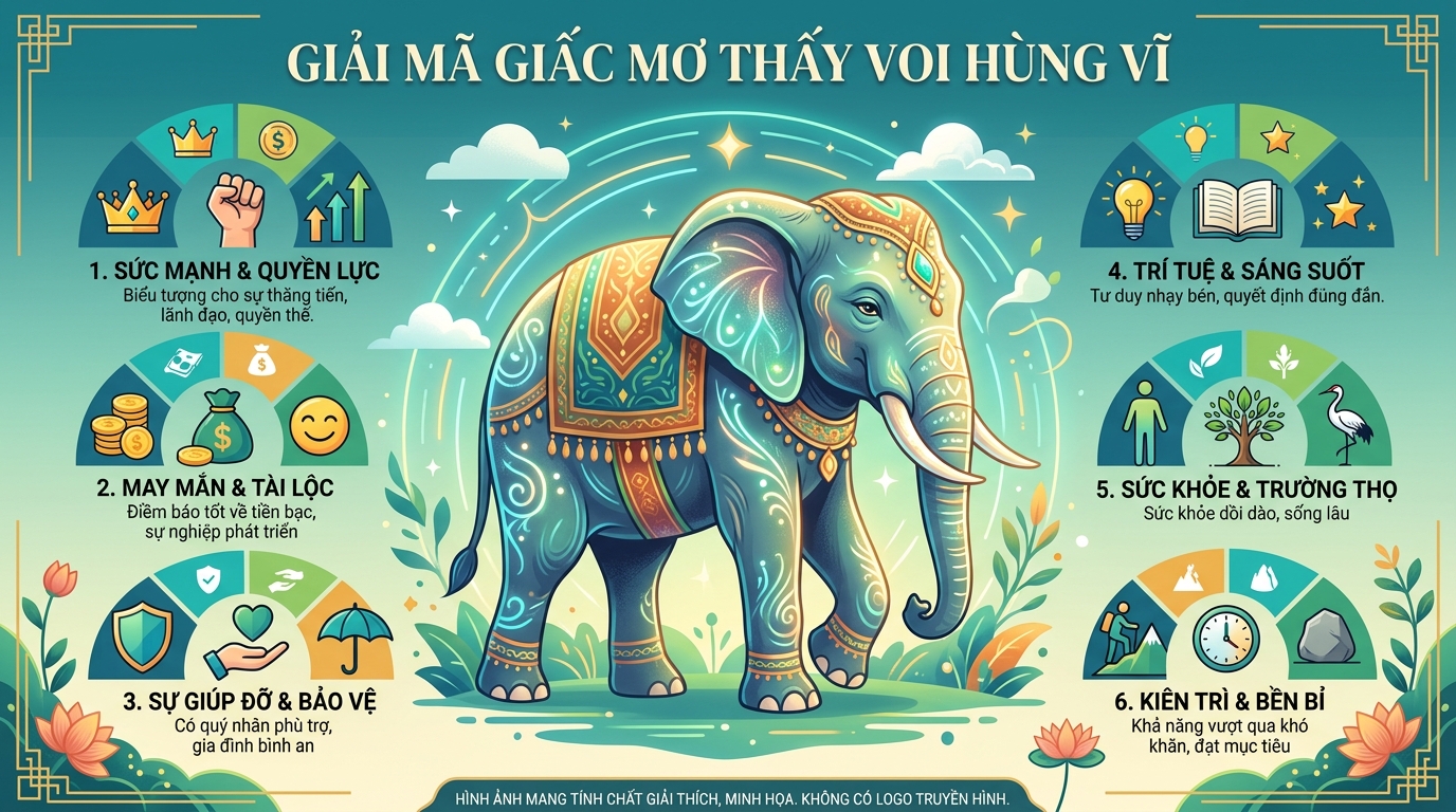 Giải mã giấc mơ thấy con voi vương giả