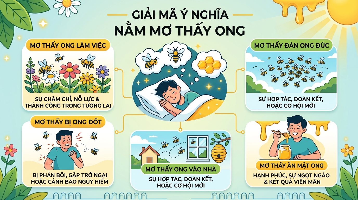 Giải mã giấc mơ thấy con ong là điềm gì