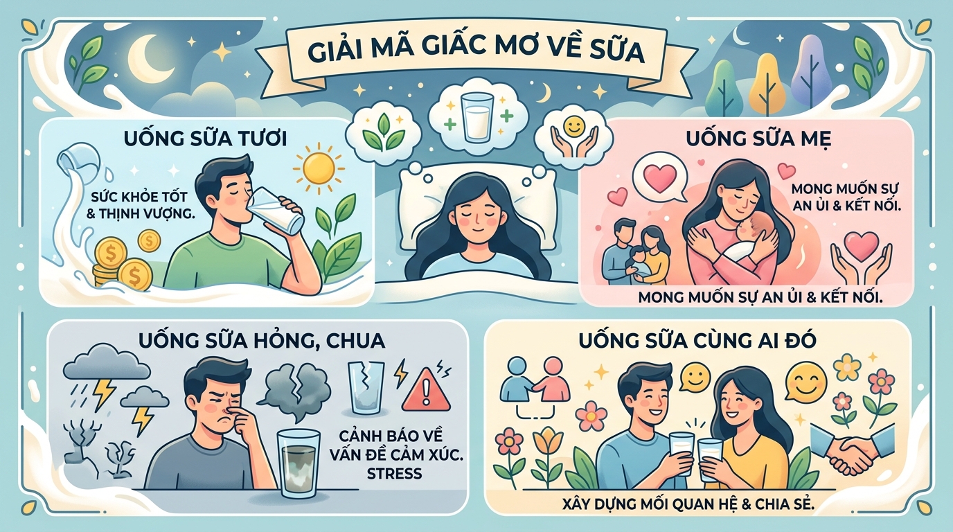 Giải mã giấc mơ thấy sữa, chiêm bao thấy uống sữa