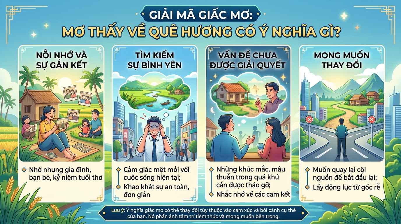 Giải mã giấc mơ thấy về quê, chiêm bao đi về quê là điềm gì