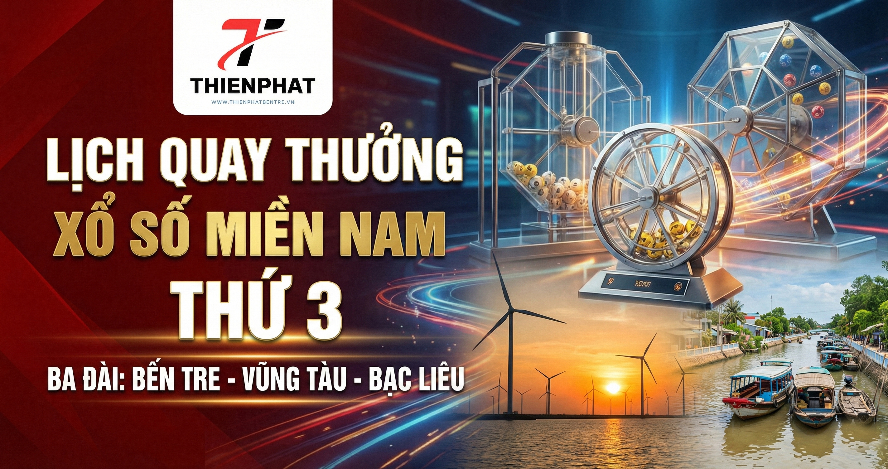 Lịch quay thưởng xổ số miền Nam thứ 3 ba đài Bến Tre Vũng Tàu Bạc Liêu