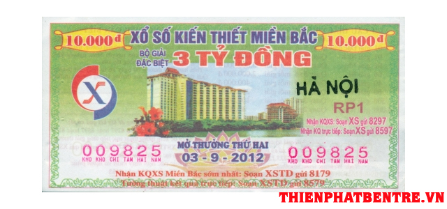 Mẫu vé số đài Bắc Ninh mở thưởng ngày Thứ Tư