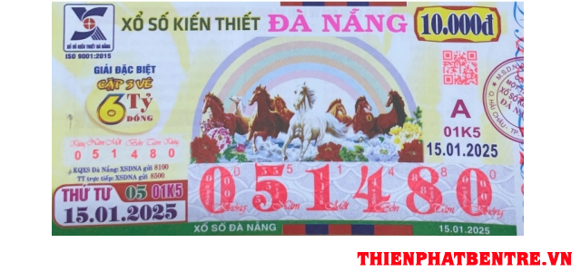 Mẫu vé số Đà Nẵng chất lượng cao