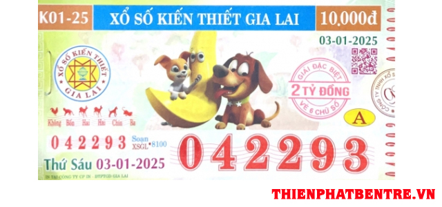 Tờ vé số Gia Lai quen thuộc