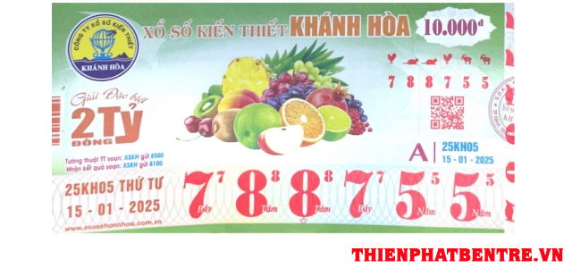 Vé số Khánh Hòa với họa tiết biển đảo