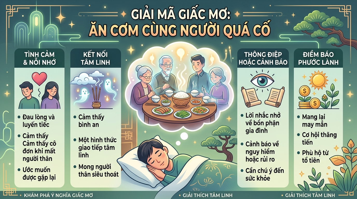 Ý nghĩa giấc mơ ăn cơm với người đã khuất