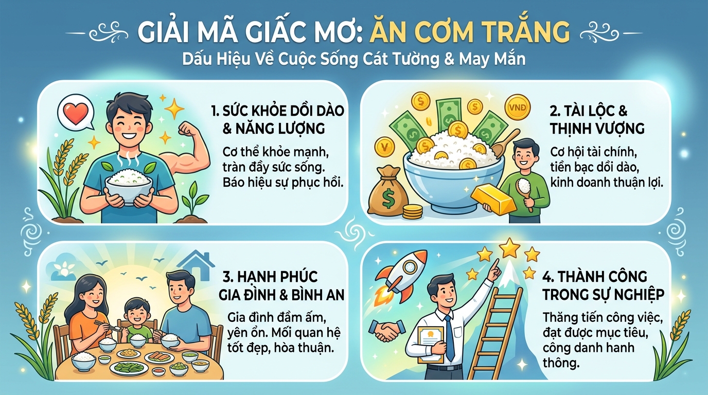 Giải mã nằm mơ thấy ăn cơm trắng