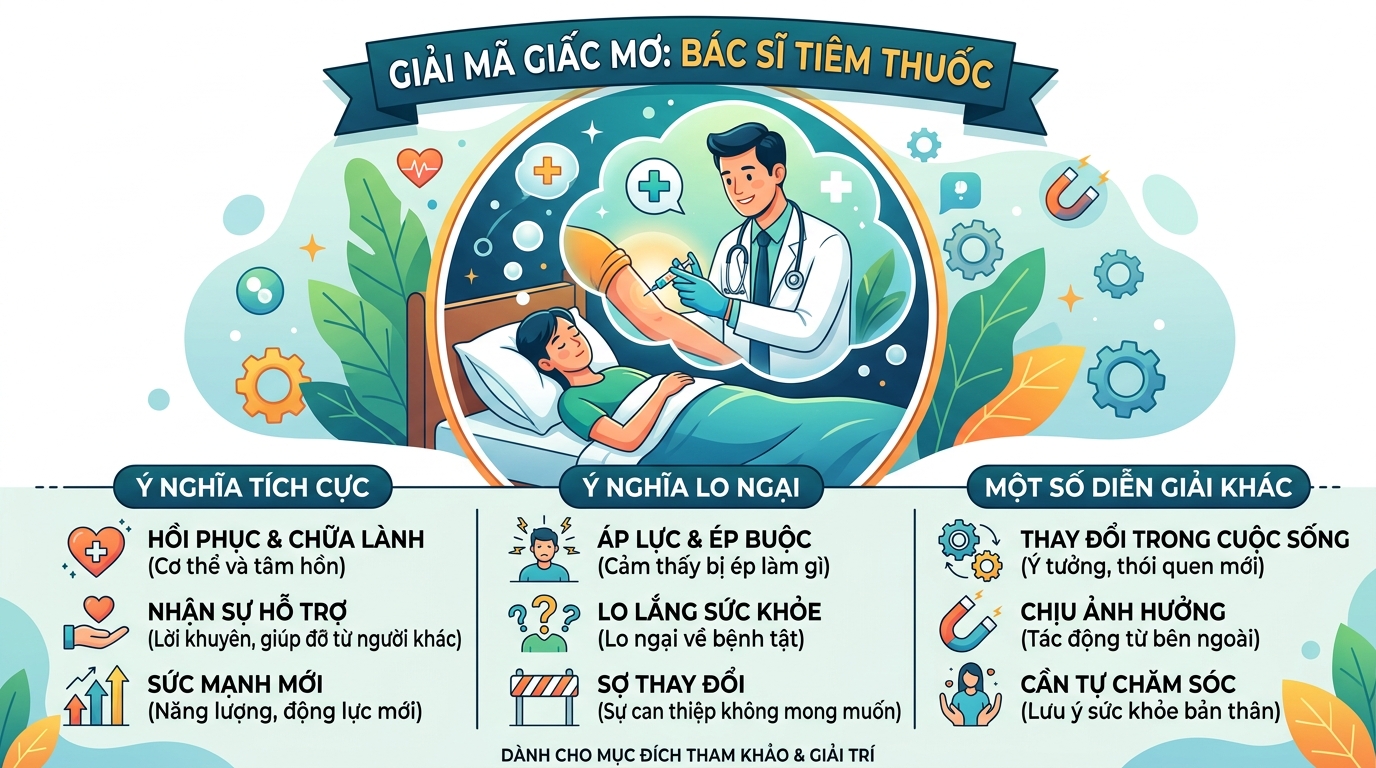 Giải mã điềm báo nằm mơ thấy bác sĩ chích thuốc, tiêm thuốc chữa bệnh