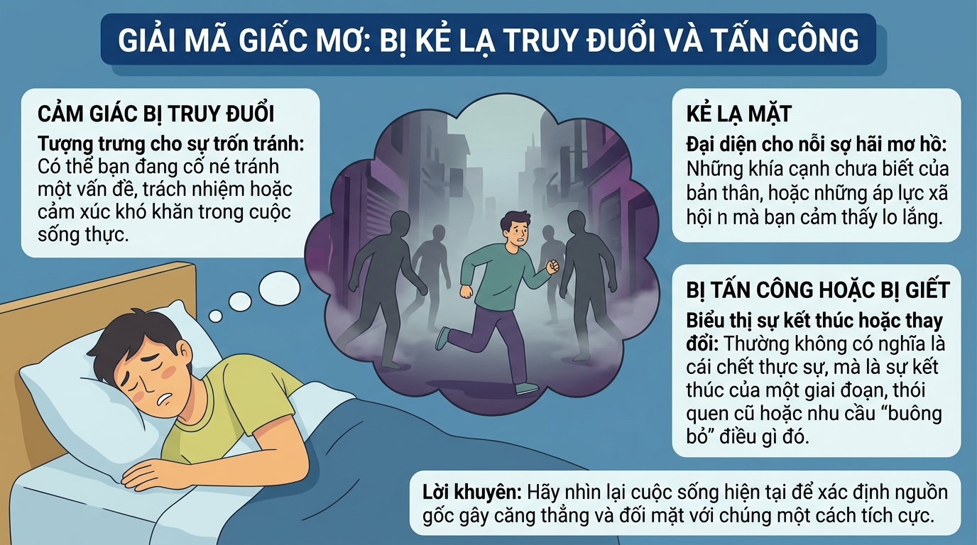 Giải mã ác mộng bị người khác, người lạ đuổi giết