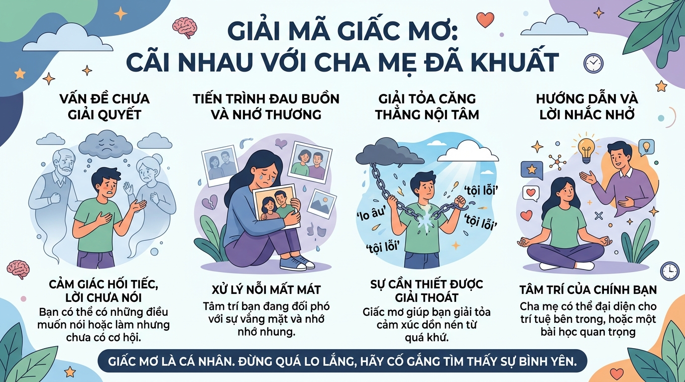 Giải mã nằm mơ cãi nhau với bố mẹ đã mất đã khuất