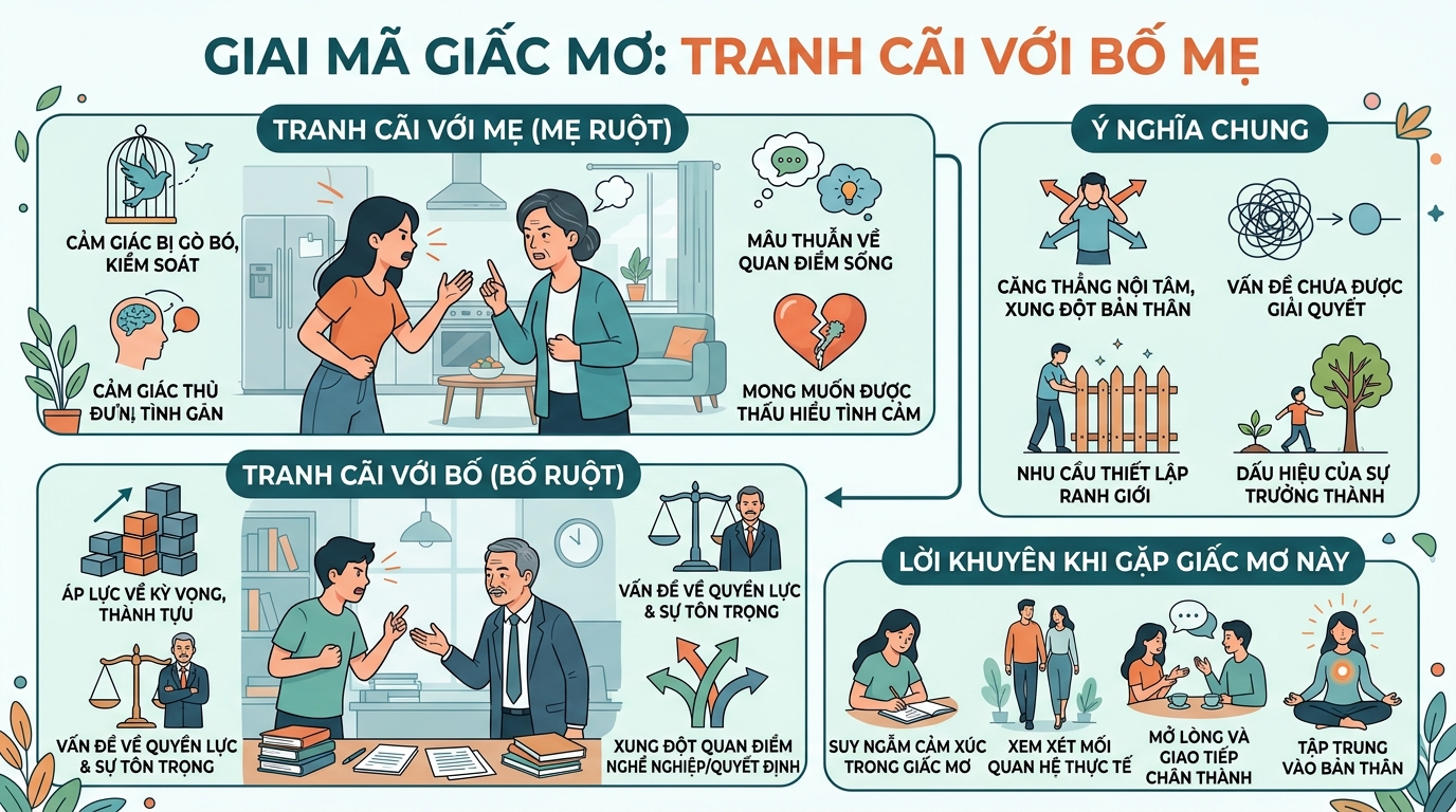 Giải mã nằm mơ thấy cãi nhau với bố mẹ mẹ ruột ba