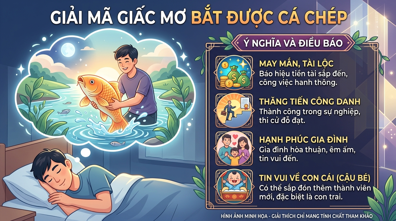 Giải mã giấc mơ câu được cá chép