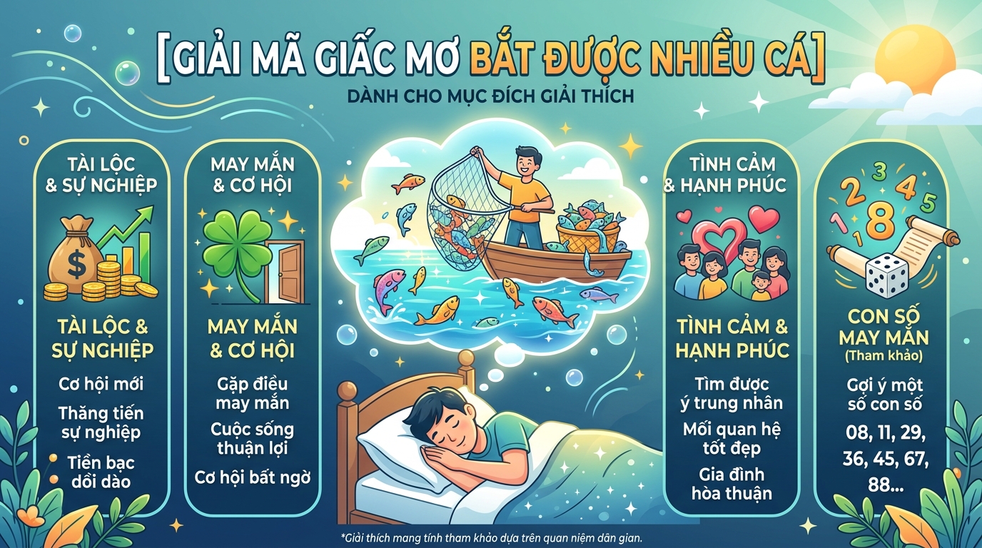 Giải mã nằm mơ câu được nhiều cá