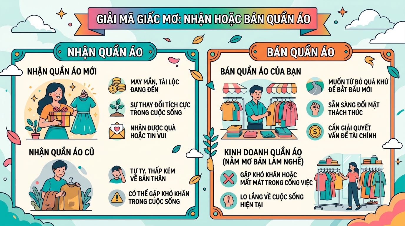 Ý nghĩa giấc mơ thấy được cho quần áo, bán quần áo