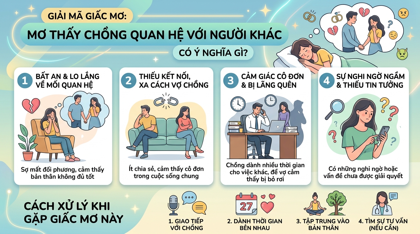 Ý nghĩa giấc mơ thấy chồng quan hệ với người khác, mơ thấy người khác quan hệ
