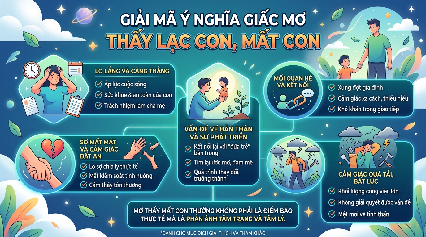 Giải mã điềm báo nằm mơ thấy con đi lạc, trẻ con đi lạc