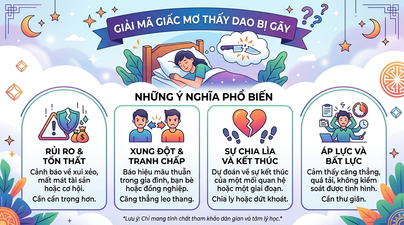 Giải mã giấc mơ thấy con dao bị gãy