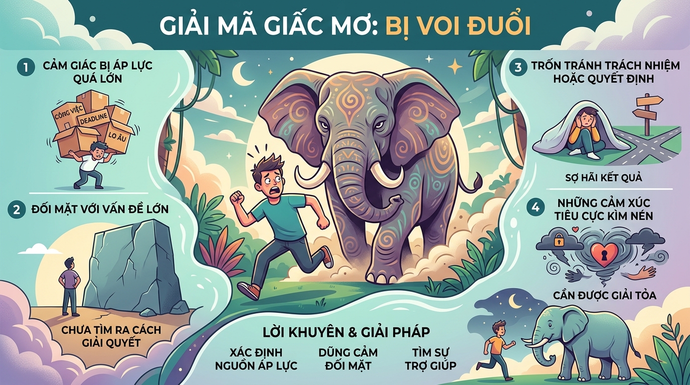 Giải mã giấc mơ thấy con voi đuổi rượt