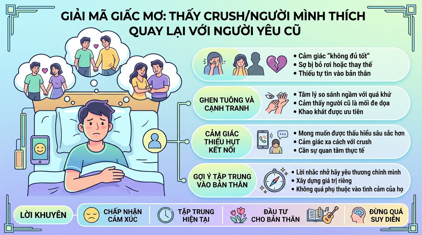 Ý nghĩa giấc mơ thấy crush, người mình thích quay lại với người yêu cũ
