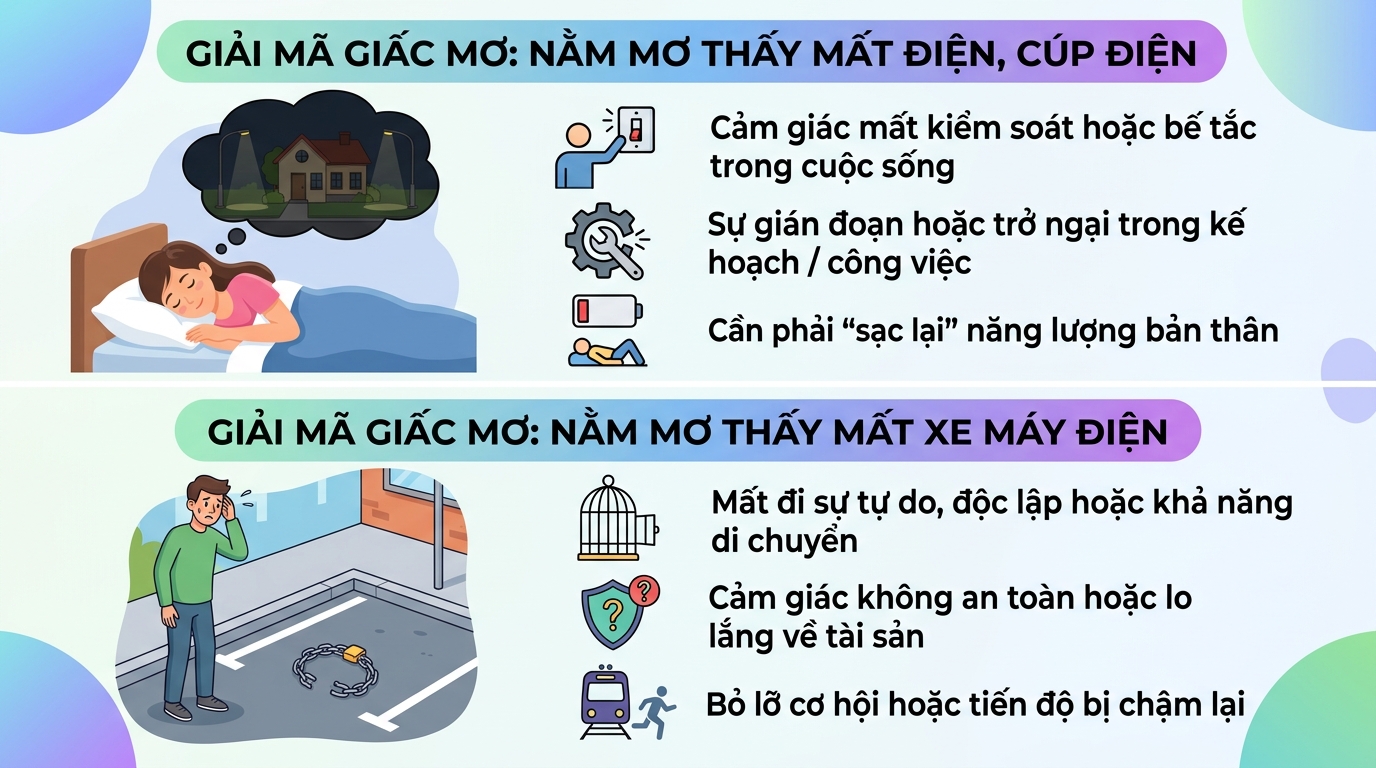 Ý nghĩa việc nằm mơ thấy mất điện sinh hoạt, cúp điện, mất xe máy điện