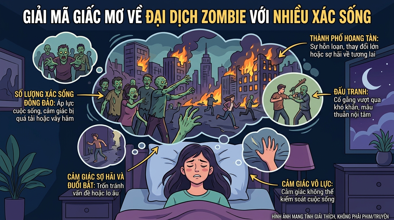 Giải mã nằm mơ thấy đại dịch zombie nhiều xác sống