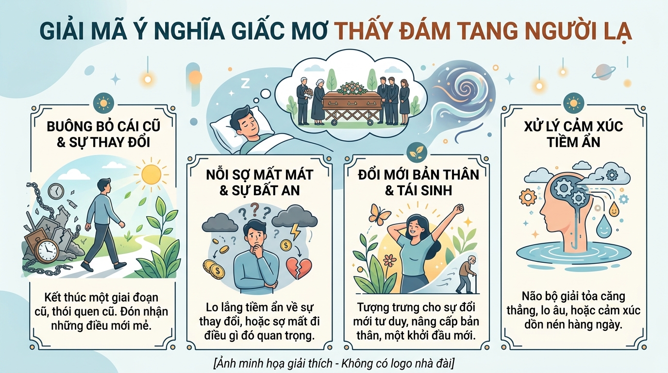 Giải mã điềm báo nằm mơ thấy đám tang người lạ, người khác