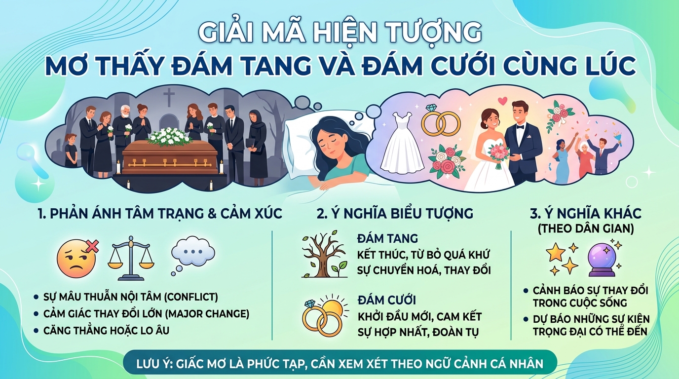 Giải mã hiện tượng nằm mơ thấy đám tang và đám cưới cùng lúc
