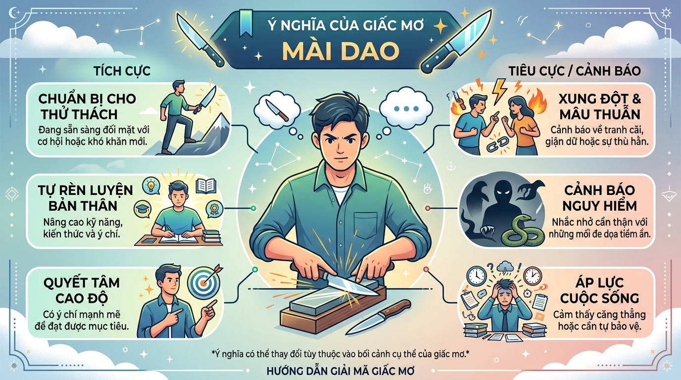 Ý nghĩa giấc mơ mình đang mài dao sắc bén