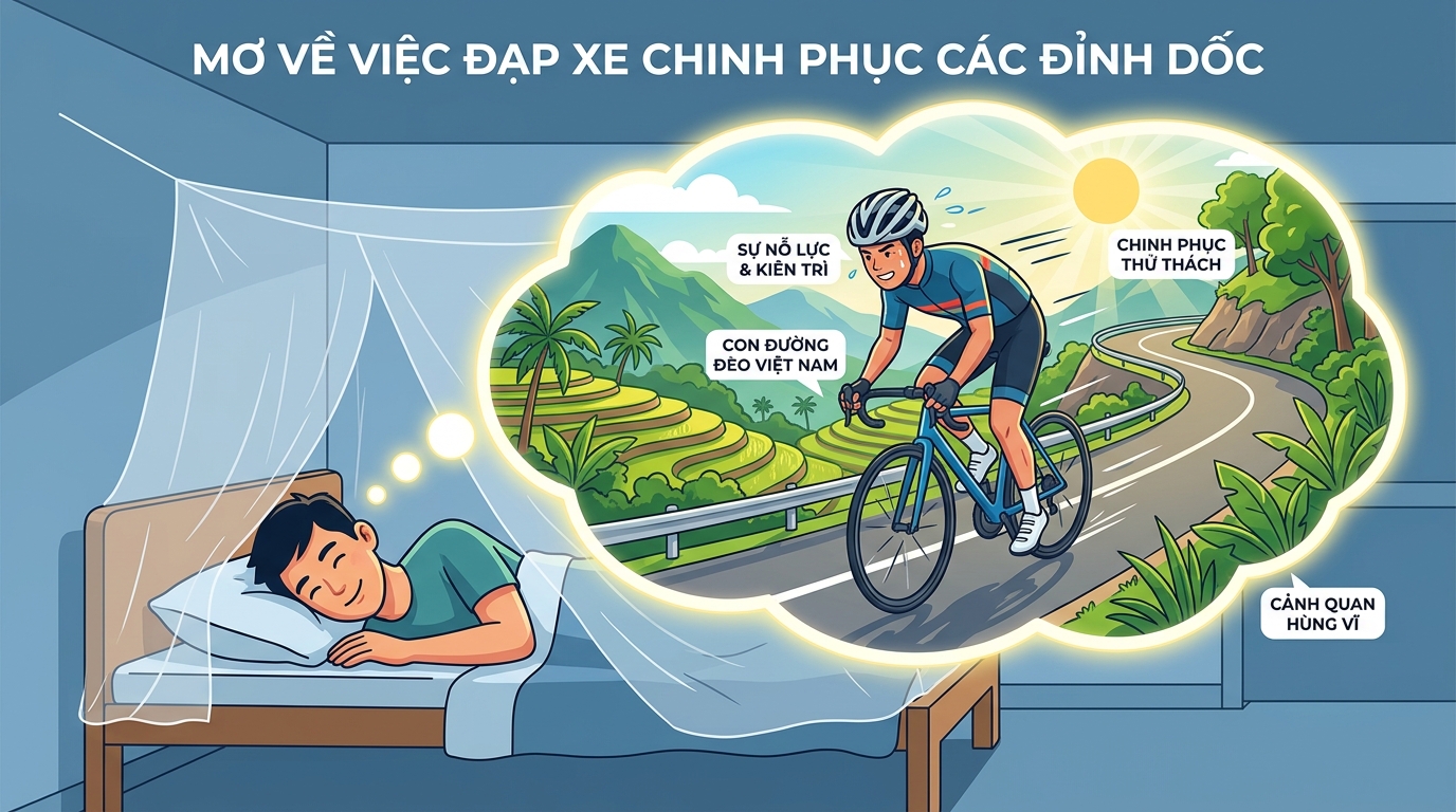 Chiêm bao thấy đạp xe lên dốc