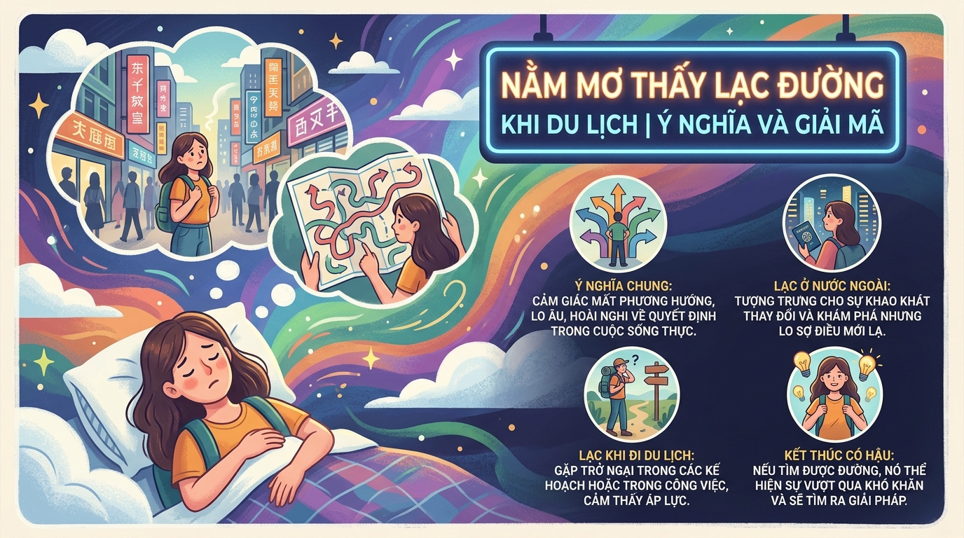 Ý nghĩa giấc mơ đi lạc ở nước ngoài, đi du lịch bị lạc