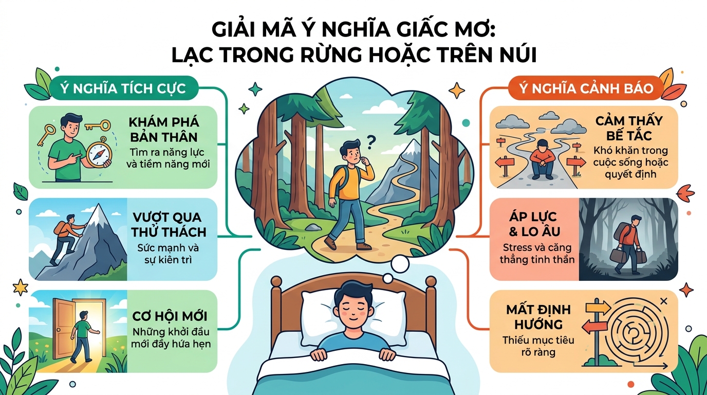 Giải mã điềm báo nằm mơ đi lạc trong rừng, đi lạc trên núi
