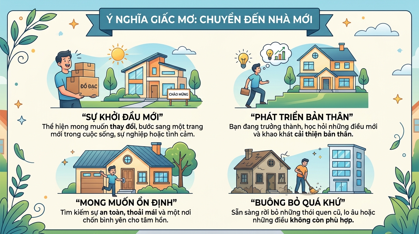 Ý nghĩa nằm mơ thấy dọn nhà đi nơi khác, dọn vào nhà mới