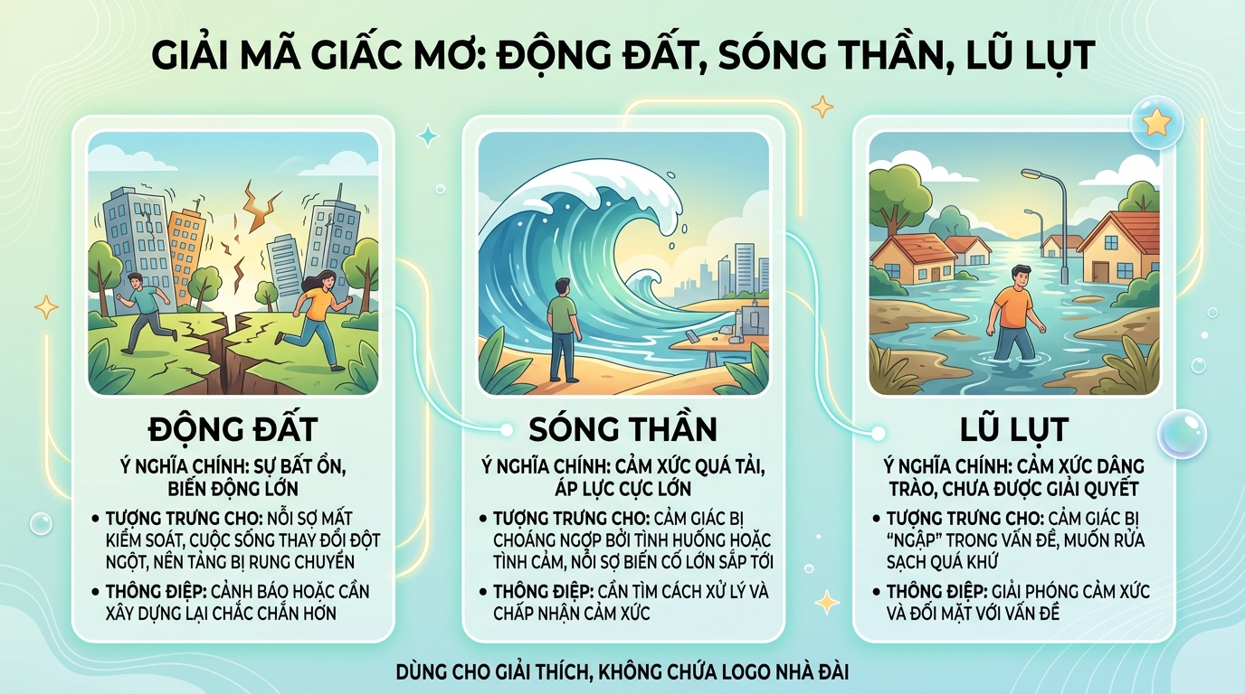 Ý nghĩa giấc mơ động đất sóng thần, lũ lụt sóng thần