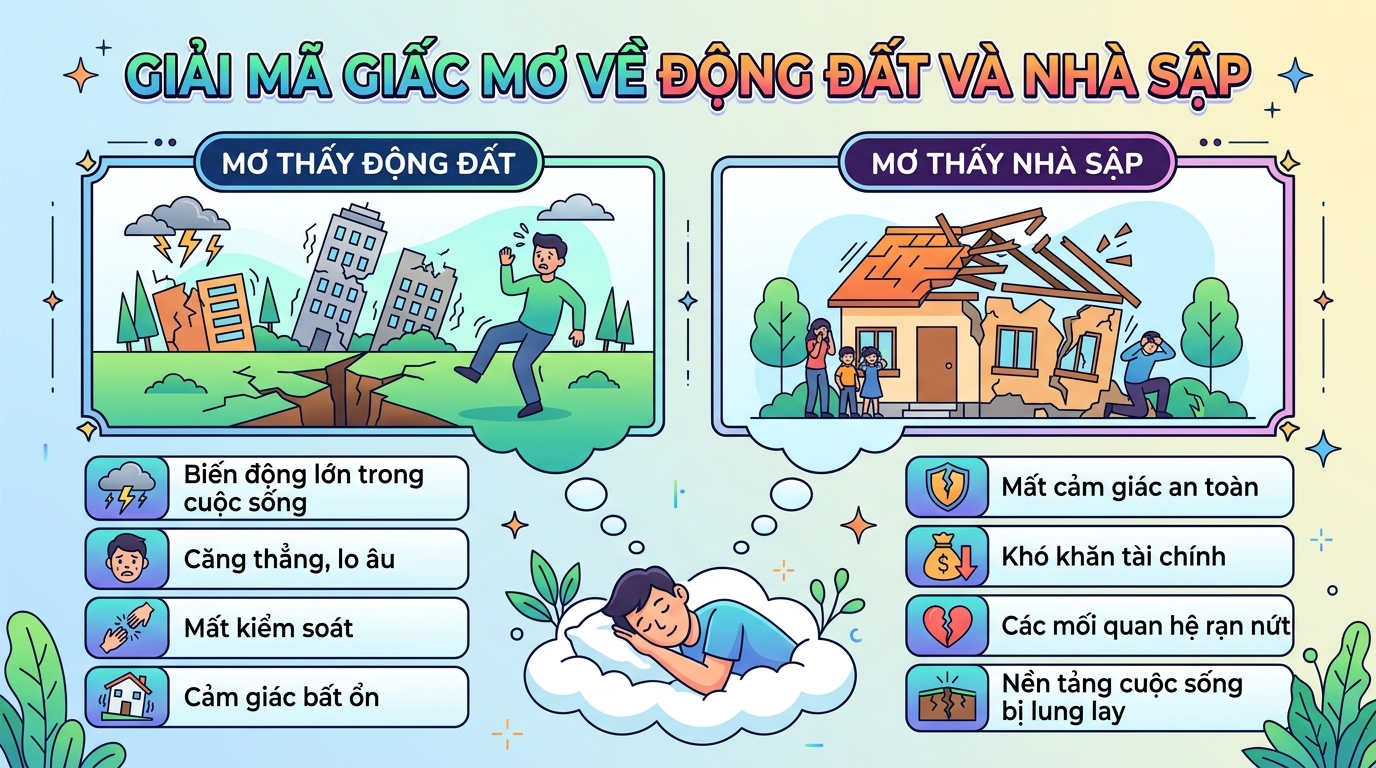 Giải mã nằm mơ thấy động đất sập nhà