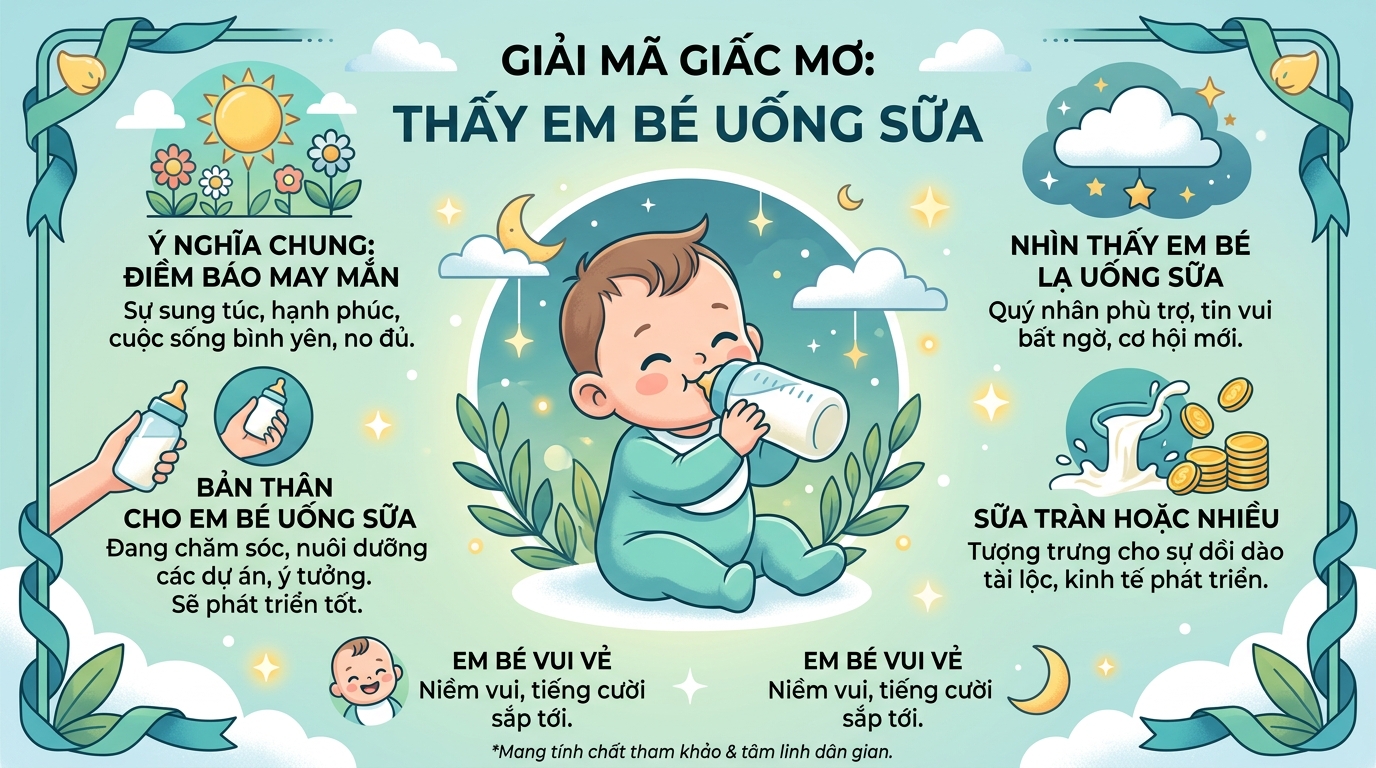 Giải mã nằm mơ thấy em bé uống sữa