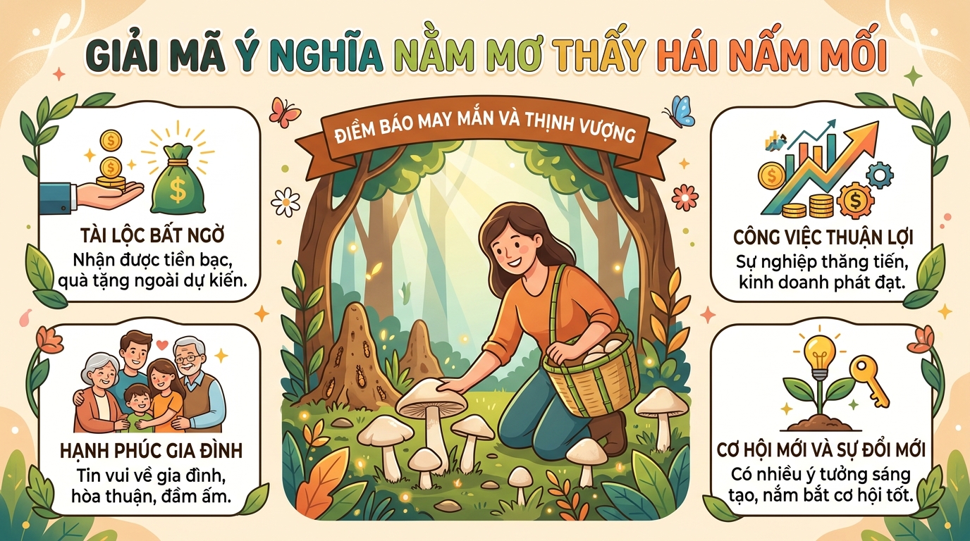 Giải mã nằm mơ hái nấm mối là điềm gì