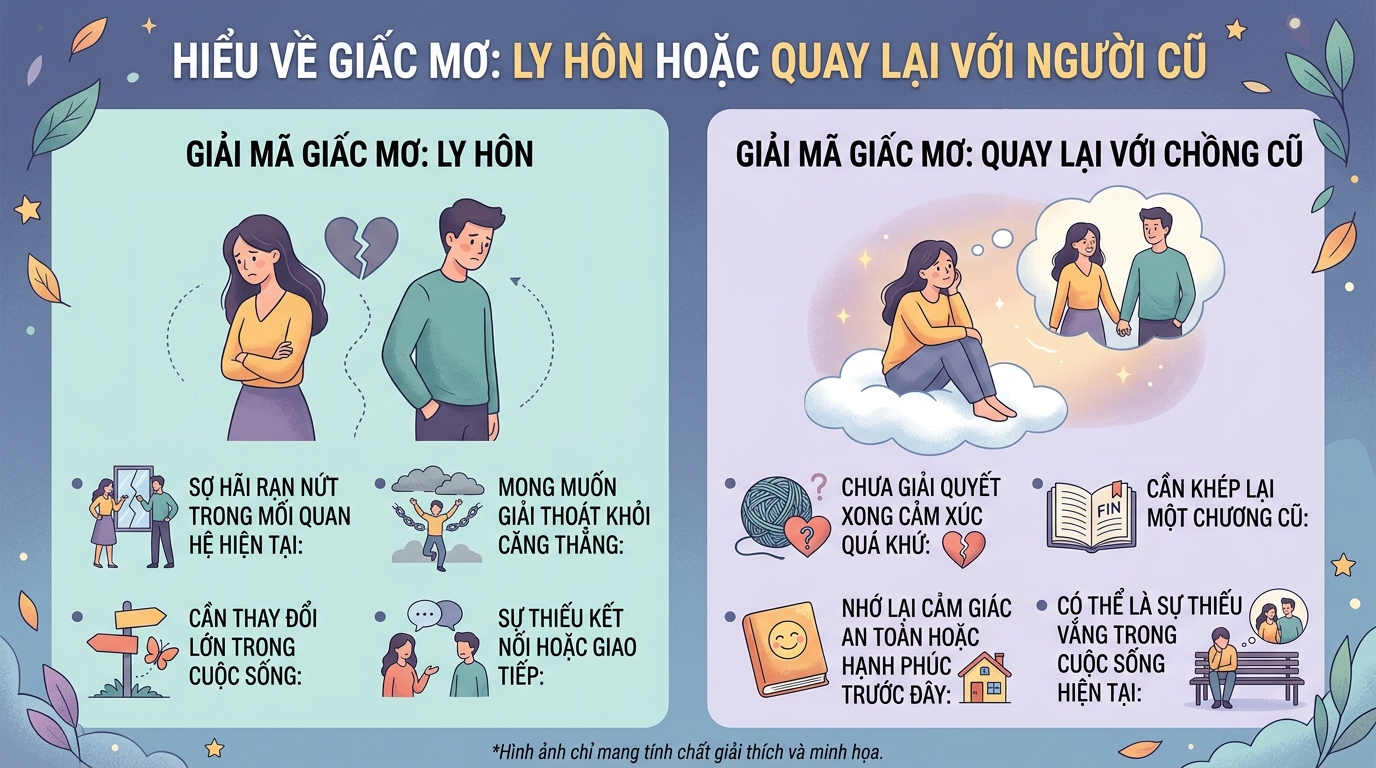 Ý nghĩa nằm mơ thấy 2 vợ chồng ly hôn, lấy lại chồng cũ