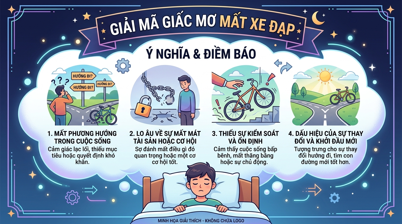Giải mã nằm mơ thấy mất xe đạp