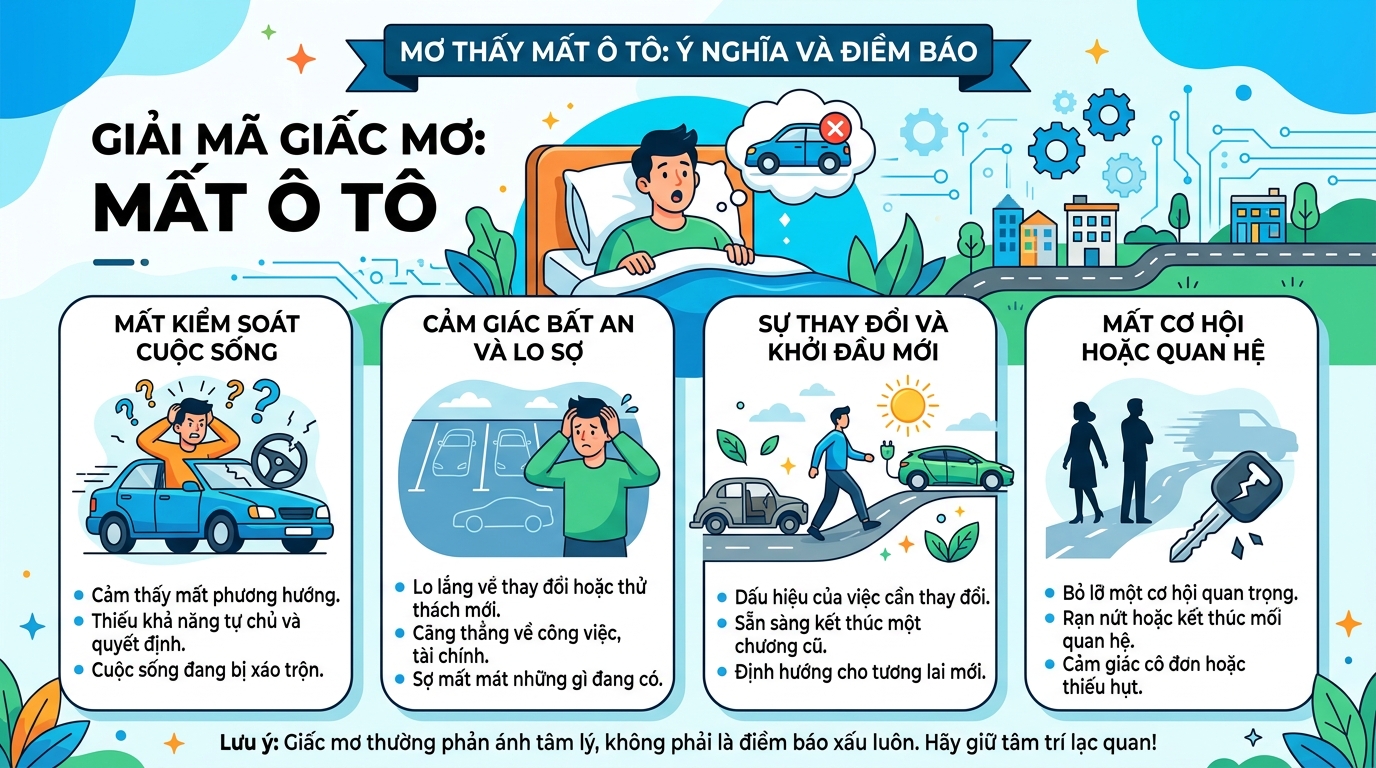 Ý nghĩa giấc mơ thấy mất xe ô tô của mình