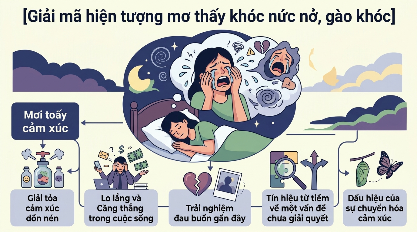 Giải mã hiện tượng nằm mơ thấy mình khóc nức nở, gào khóc